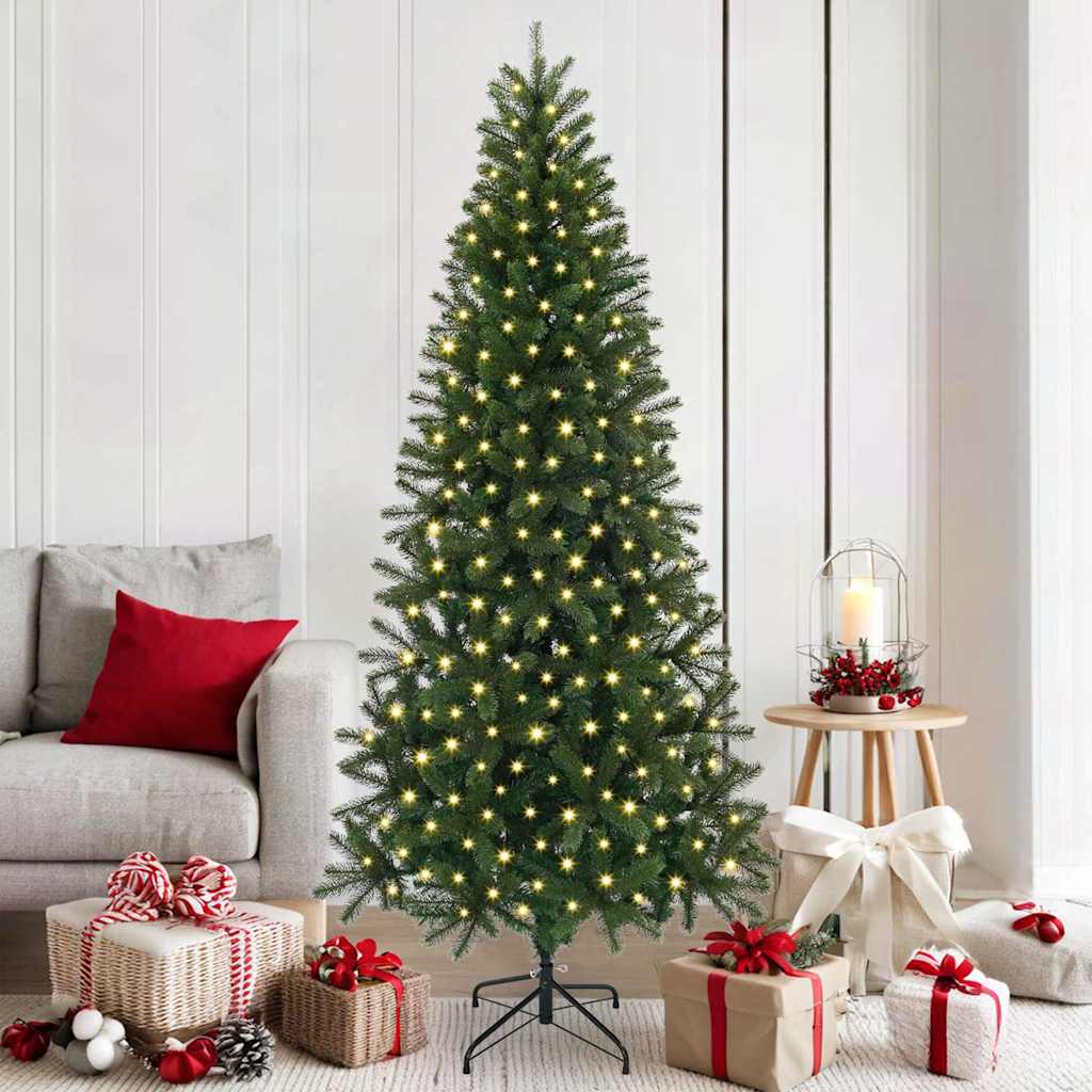 Artificial Christmas Tree with 300 LEDs Green 180 cm PE and PVC