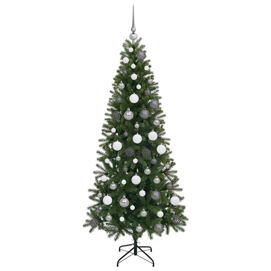 Artificial Christmas Tree with 300 LEDs Green 180 cm PE and PVC