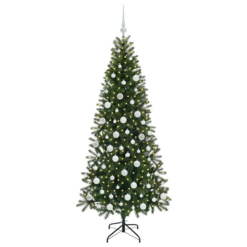 Artificial Christmas Tree with 300 LEDs Green 180 cm PE and PVC