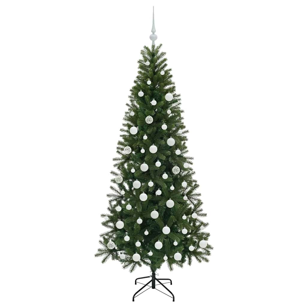 Artificial Christmas Tree with 300 LEDs Green 180 cm PE and PVC