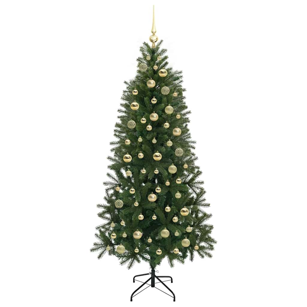 Artificial Christmas Tree with 300 LEDs Green 180 cm PE and PVC