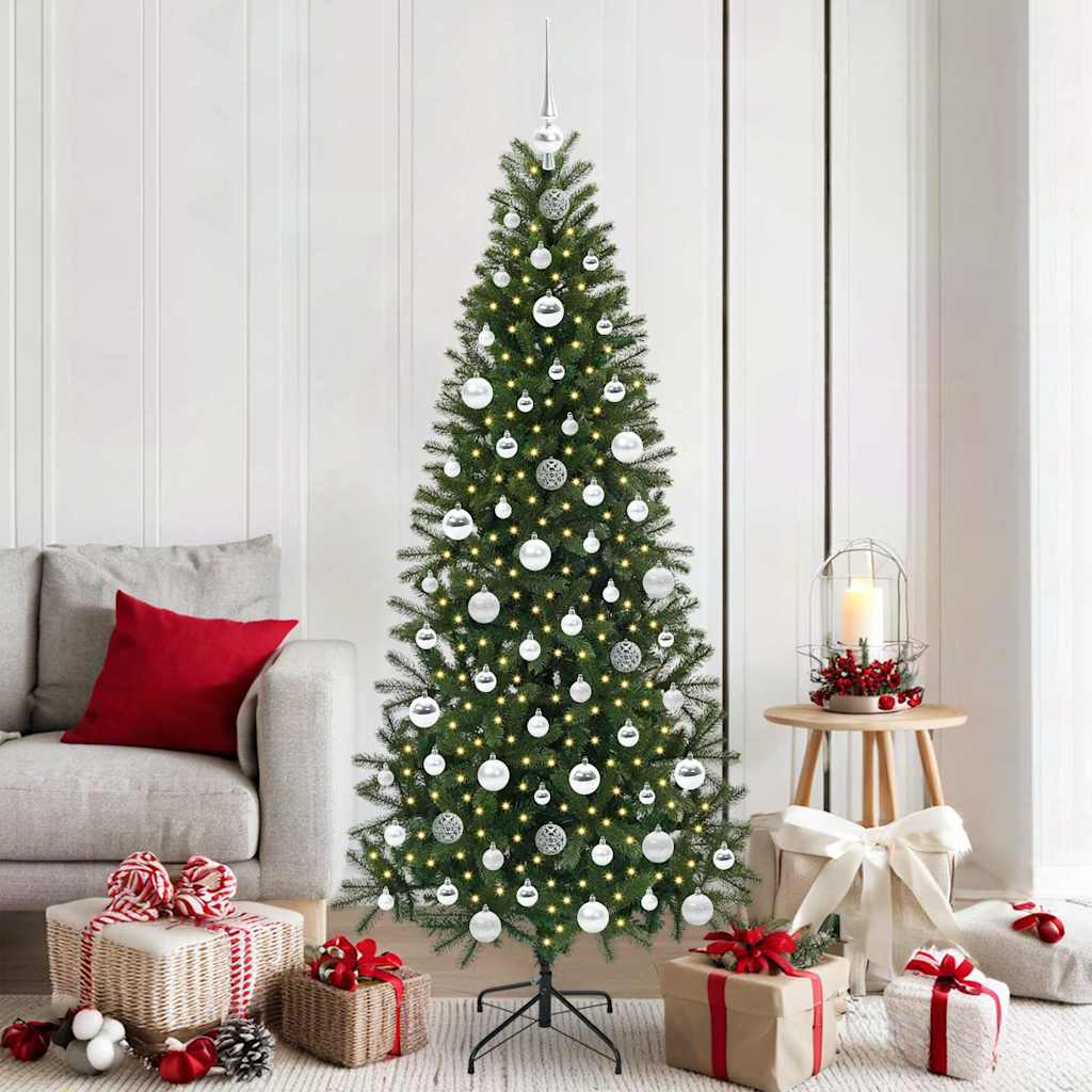 Artificial Christmas Tree with 300 LEDs Green 180 cm PE and PVC