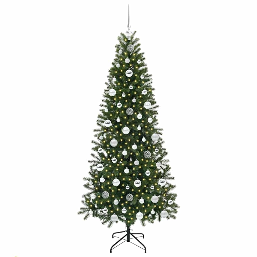 Artificial Christmas Tree with 300 LEDs Green 180 cm PE and PVC