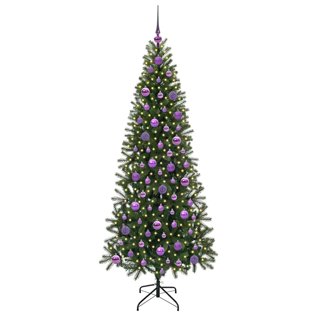 Artificial Christmas Tree with 300 LEDs Green 180 cm PE and PVC