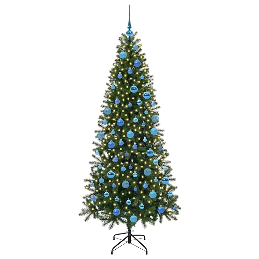 Artificial Christmas Tree with 300 LEDs Green 180 cm PE and PVC
