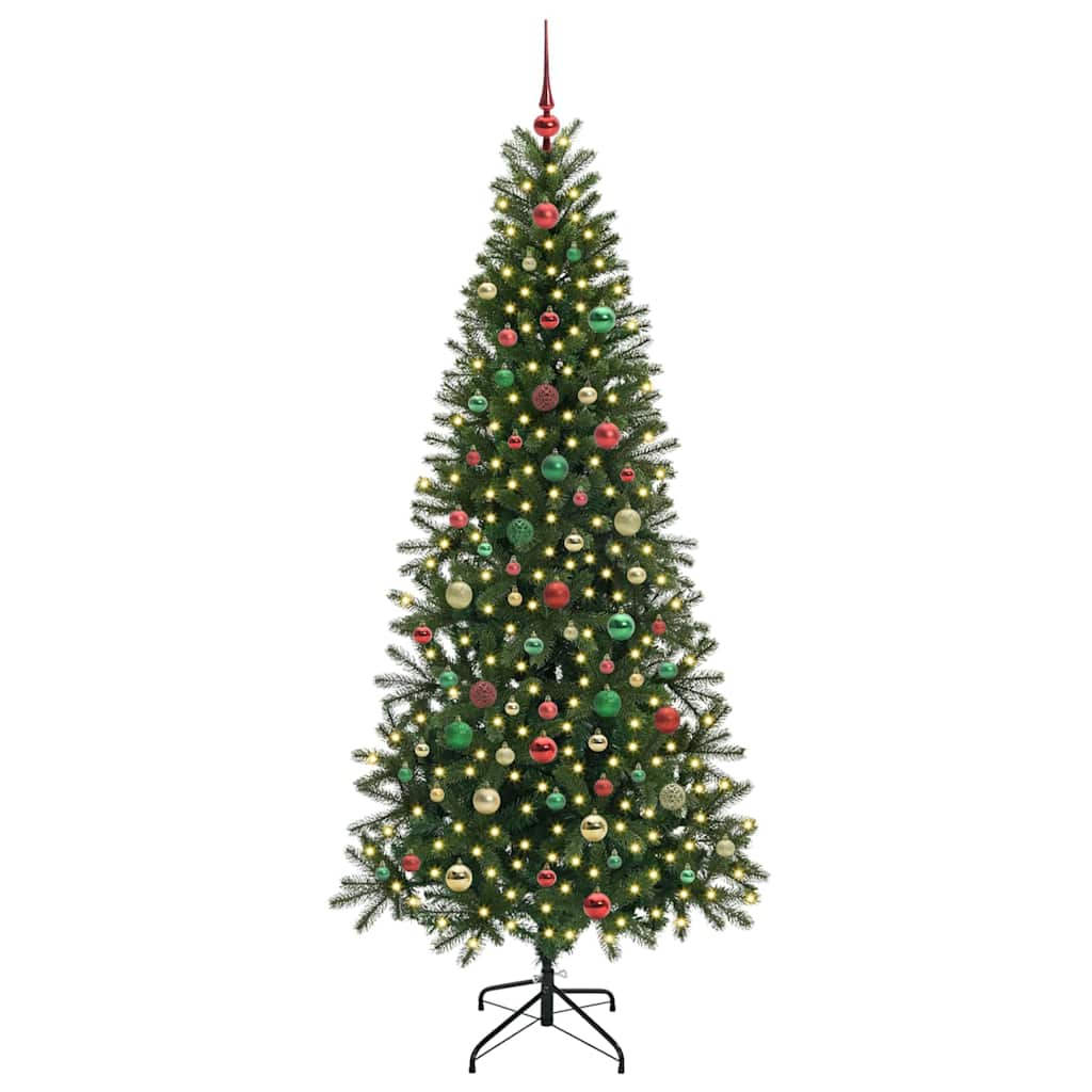 Artificial Christmas Tree with 300 LEDs Green 180 cm PE and PVC