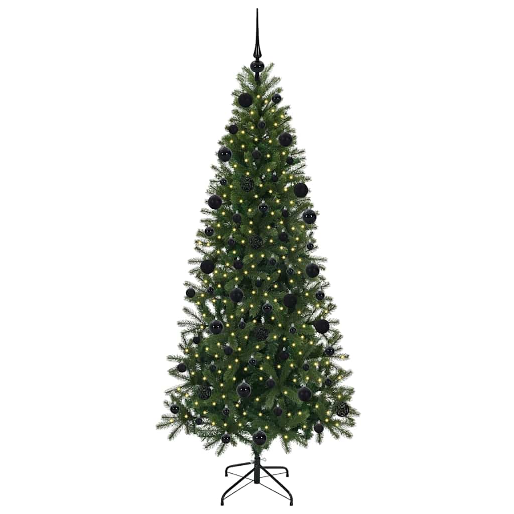Artificial Christmas Tree with 300 LEDs Green 210 cm PE and PVC
