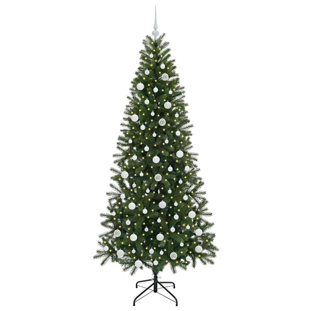 Artificial Christmas Tree with 300 LEDs Green 210 cm PE and PVC