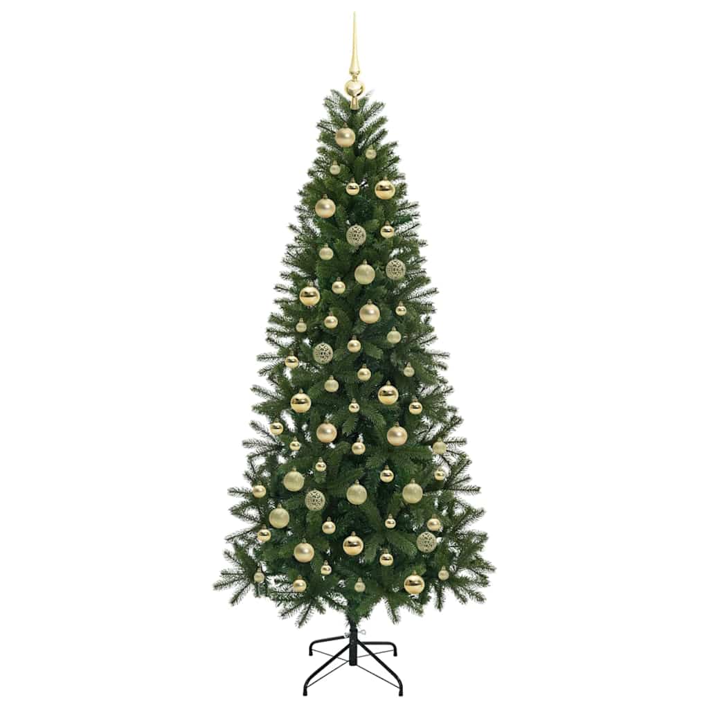 Artificial Christmas Tree with 300 LEDs Green 210 cm PE and PVC