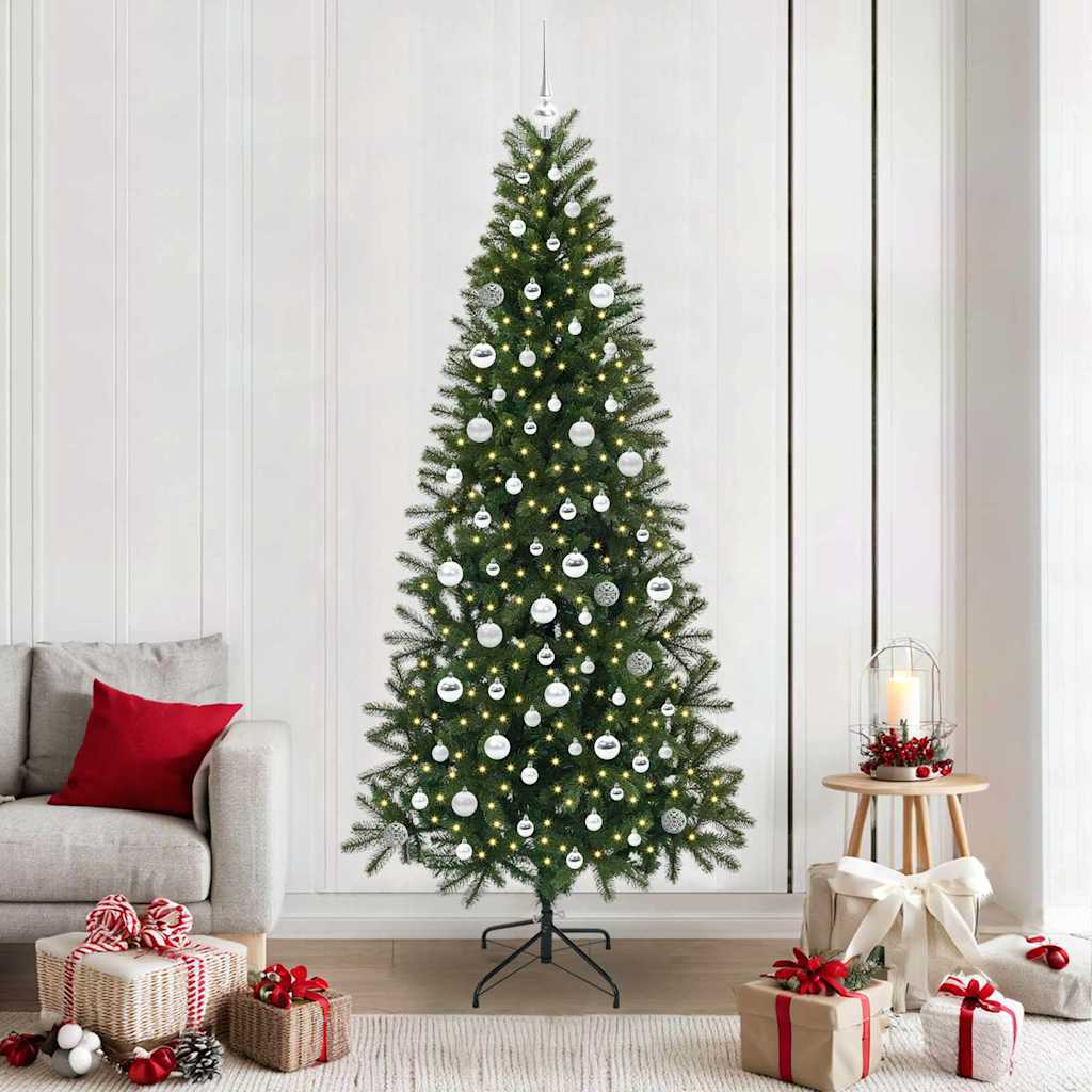 Artificial Christmas Tree with 300 LEDs Green 210 cm PE and PVC