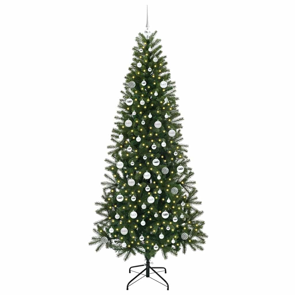 Artificial Christmas Tree with 300 LEDs Green 210 cm PE and PVC