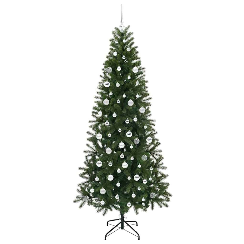 Artificial Christmas Tree with 300 LEDs Green 210 cm PE and PVC
