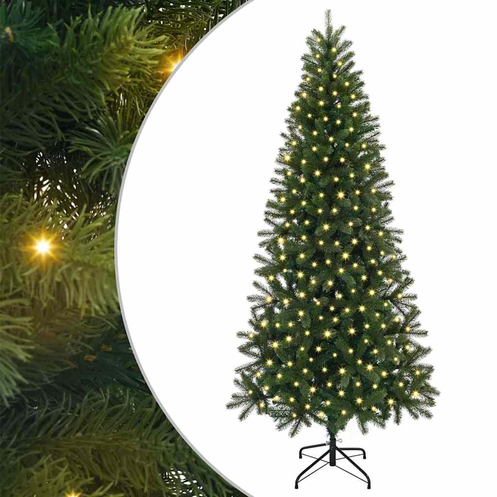 Artificial Christmas Tree with 300 LEDs Green 240 cm PE and PVC