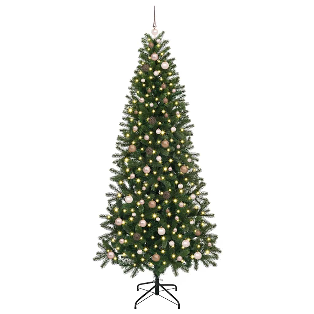 Artificial Christmas Tree with 300 LEDs Green 240 cm PE and PVC