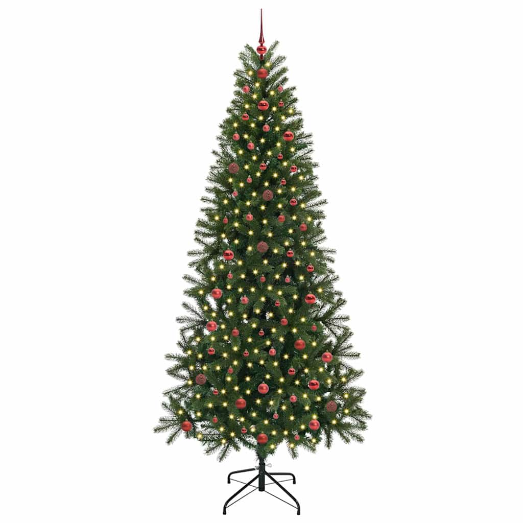 Artificial Christmas Tree with 300 LEDs Green 240 cm PE and PVC