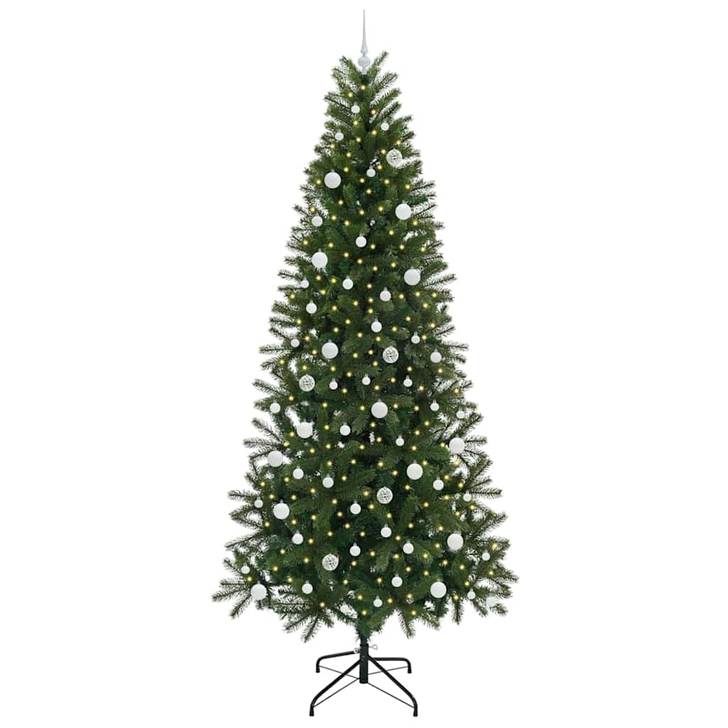 Artificial Christmas Tree with 300 LEDs Green 240 cm PE and PVC