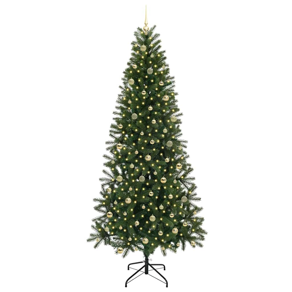 Artificial Christmas Tree with 300 LEDs Green 240 cm PE and PVC