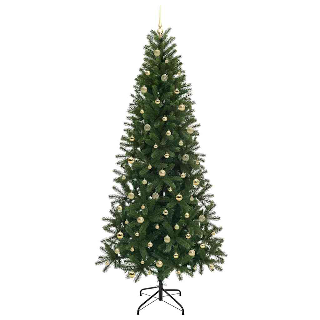 Artificial Christmas Tree with 300 LEDs Green 240 cm PE and PVC