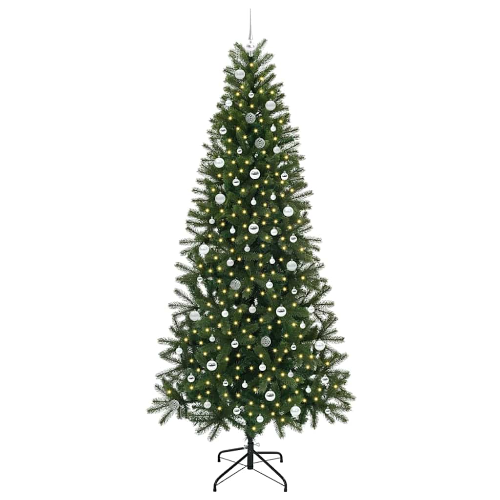 Artificial Christmas Tree with 300 LEDs Green 240 cm PE and PVC