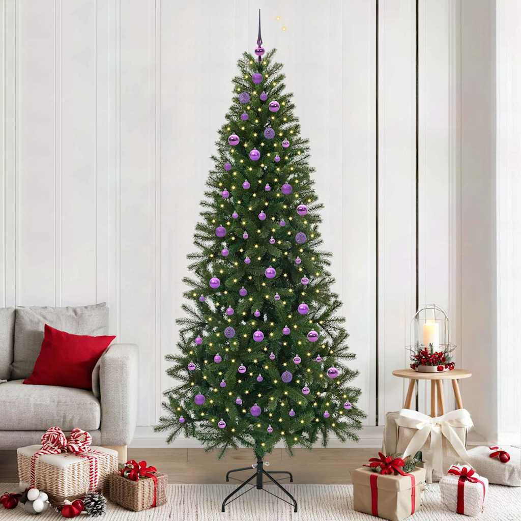 Artificial Christmas Tree with 300 LEDs Green 240 cm PE and PVC
