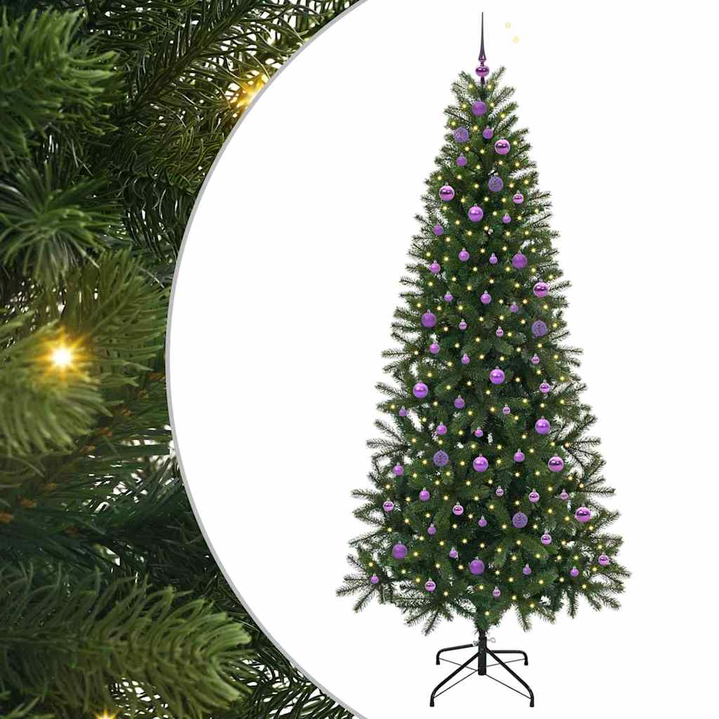 Artificial Christmas Tree with 300 LEDs Green 240 cm PE and PVC