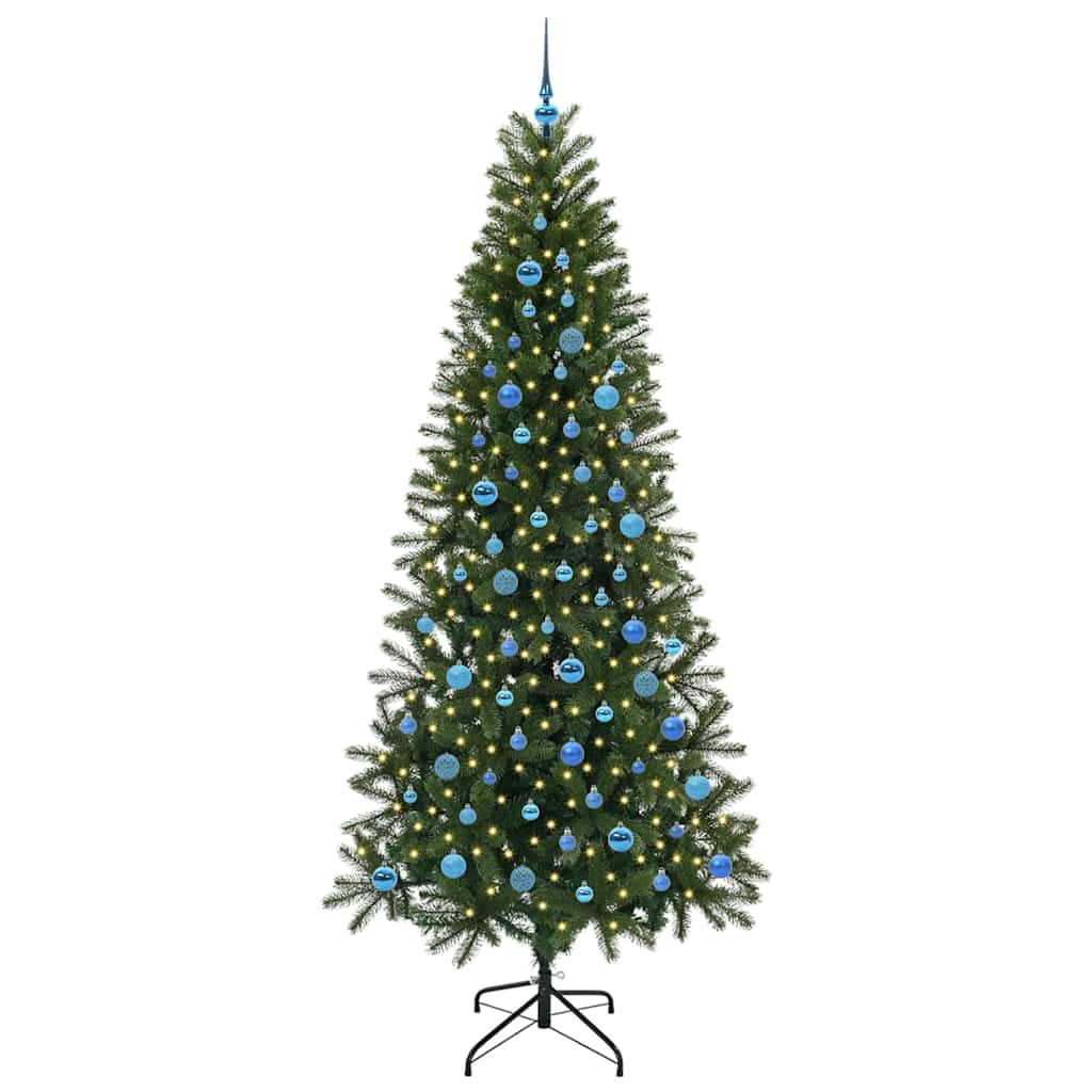 Artificial Christmas Tree with 300 LEDs Green 240 cm PE and PVC
