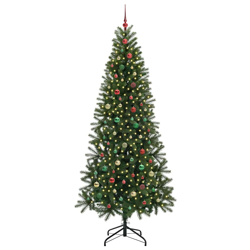 Artificial Christmas Tree with 300 LEDs Green 240 cm PE and PVC