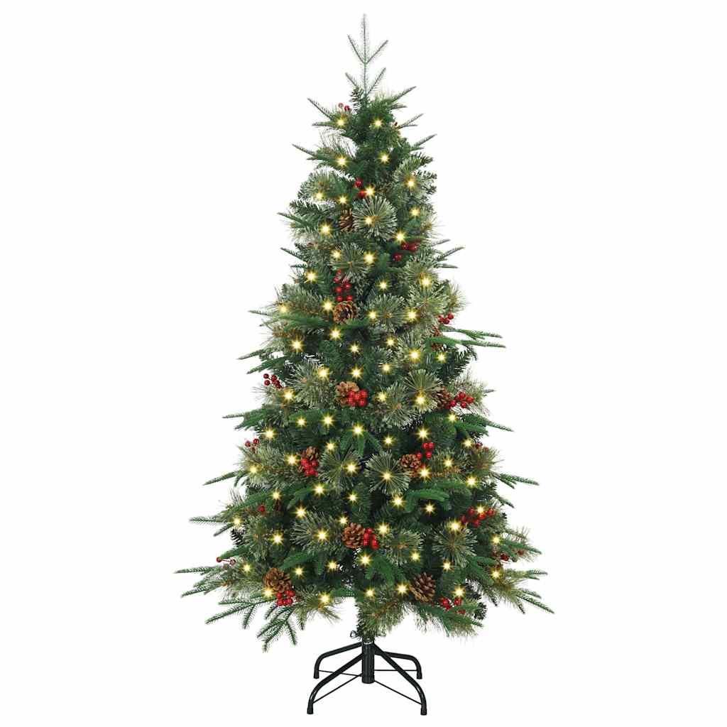 Artificial Hinged Christmas Tree Green 150 cm PE and PVC
