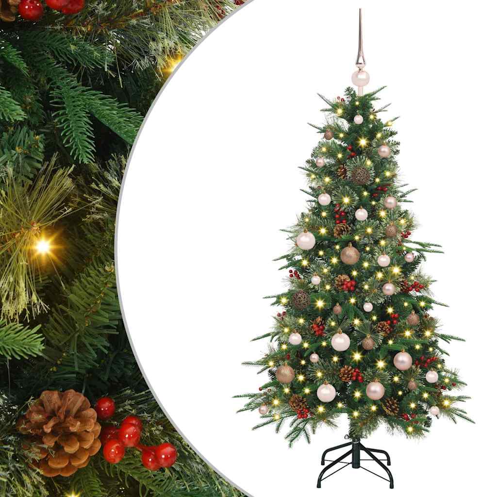 Artificial Hinged Christmas Tree Green 150 cm PE and PVC