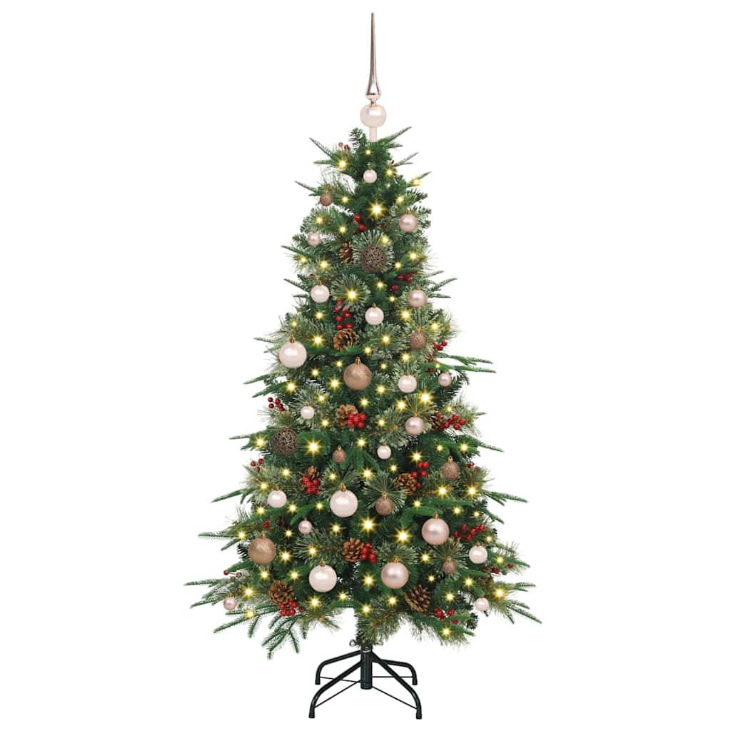 Artificial Hinged Christmas Tree Green 150 cm PE and PVC