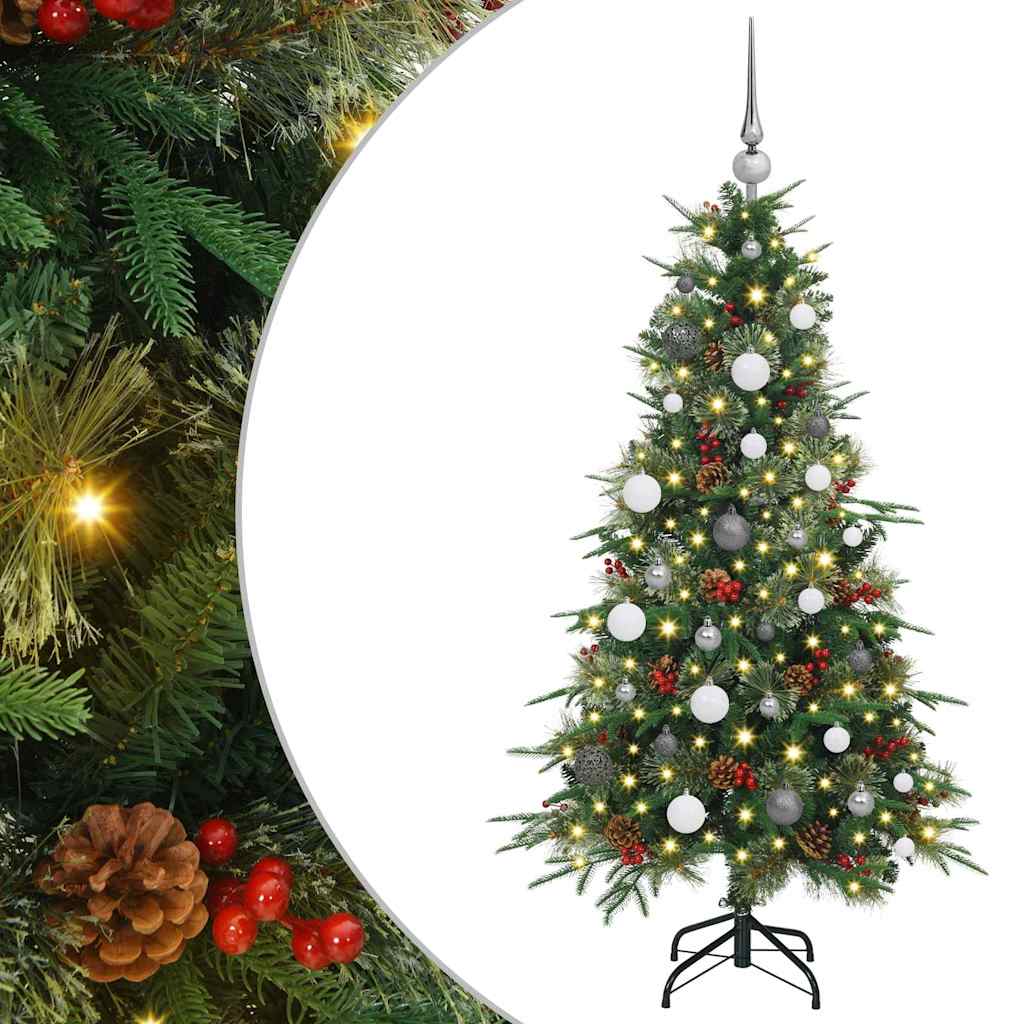 Artificial Hinged Christmas Tree Green 150 cm PE and PVC