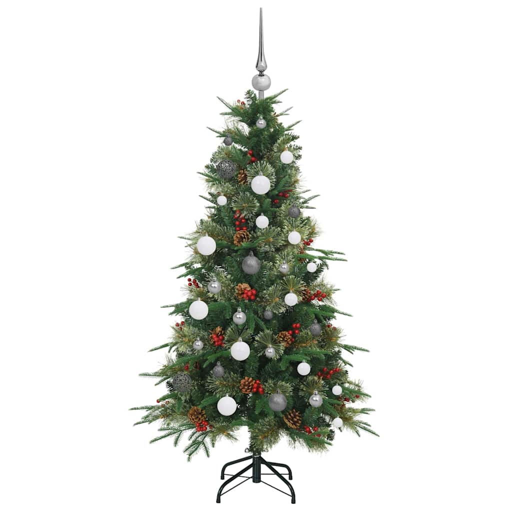 Artificial Hinged Christmas Tree Green 150 cm PE and PVC