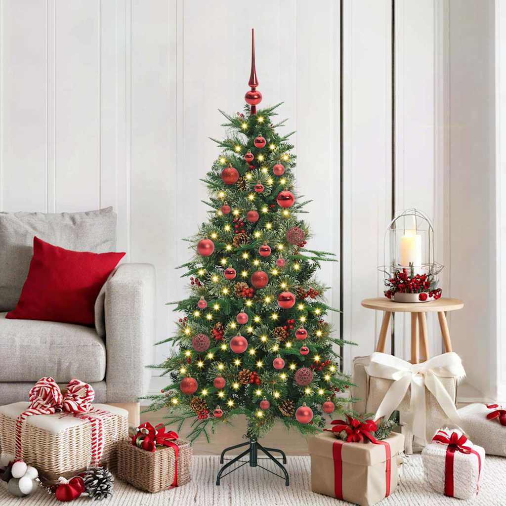 Artificial Hinged Christmas Tree Green 150 cm PE and PVC