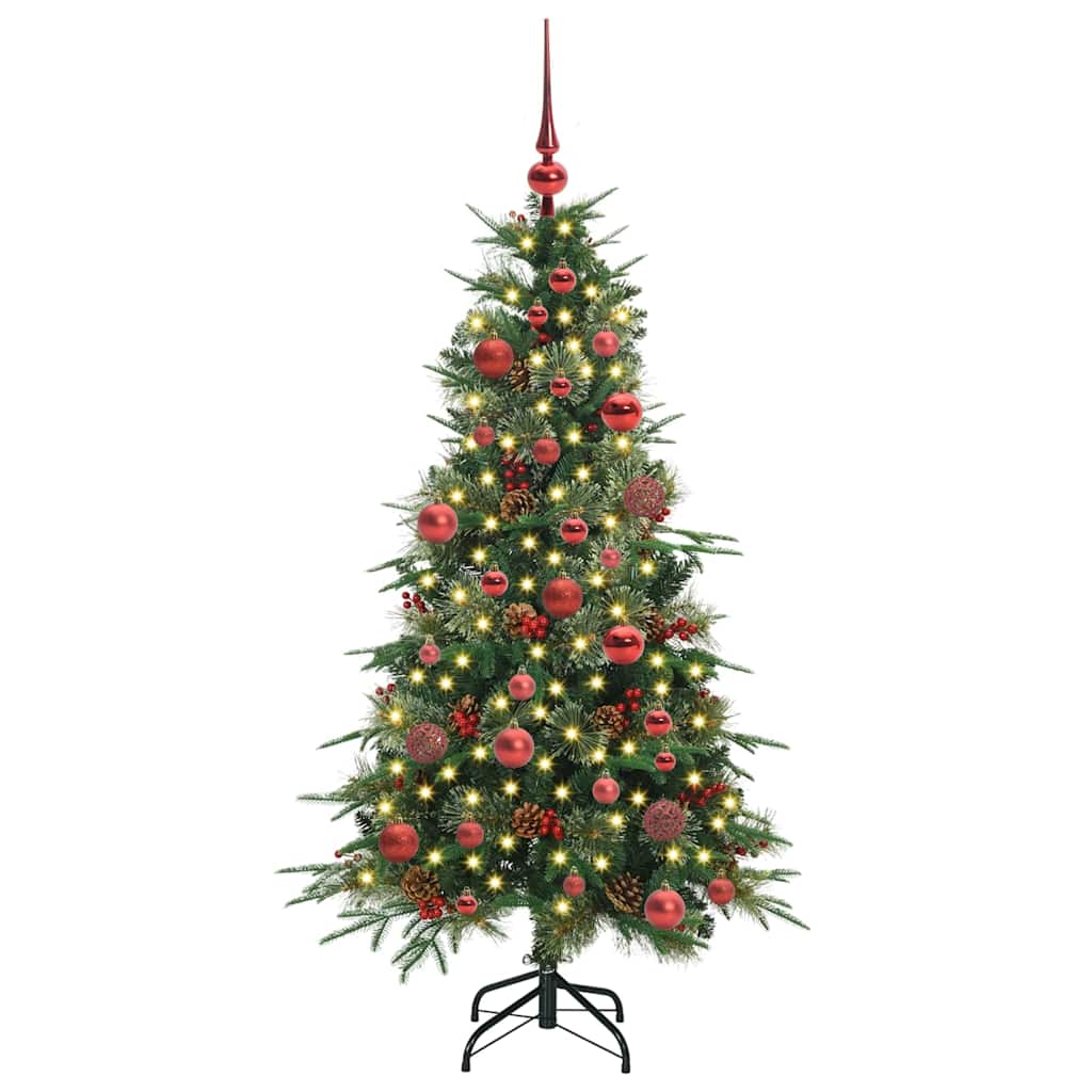 Artificial Hinged Christmas Tree Green 150 cm PE and PVC