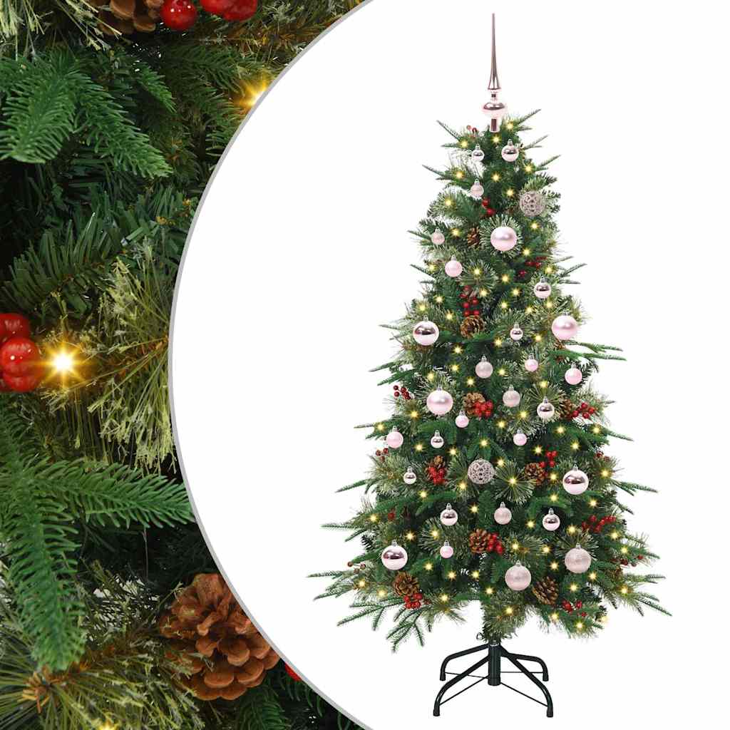 Artificial Hinged Christmas Tree Green 150 cm PE and PVC