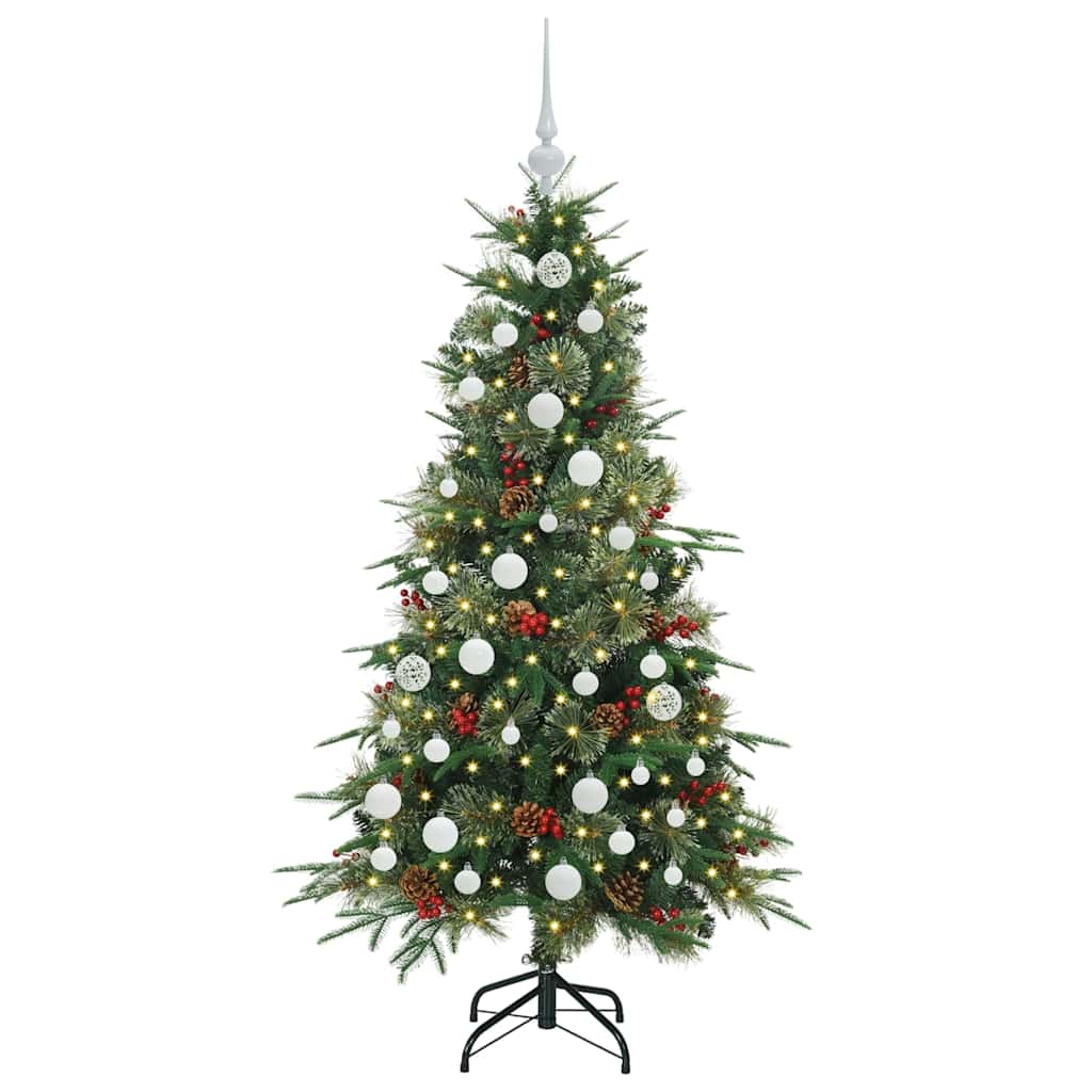 Artificial Hinged Christmas Tree Green 150 cm PE and PVC