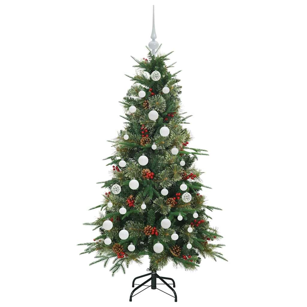 Artificial Hinged Christmas Tree Green 150 cm PE and PVC