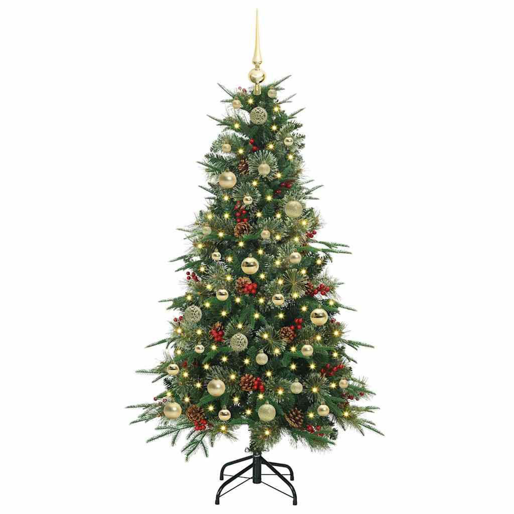 Artificial Hinged Christmas Tree Green 150 cm PE and PVC