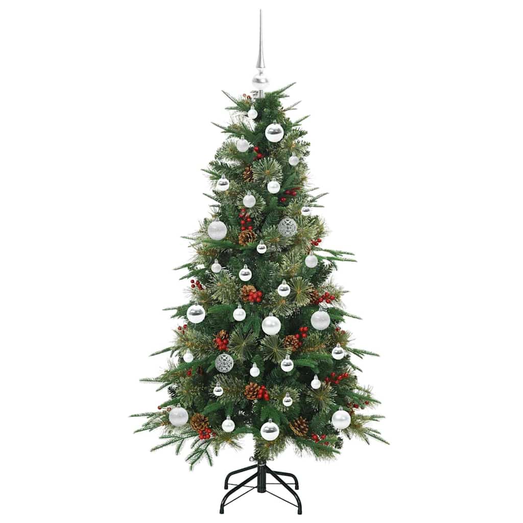 Artificial Hinged Christmas Tree Green 150 cm PE and PVC