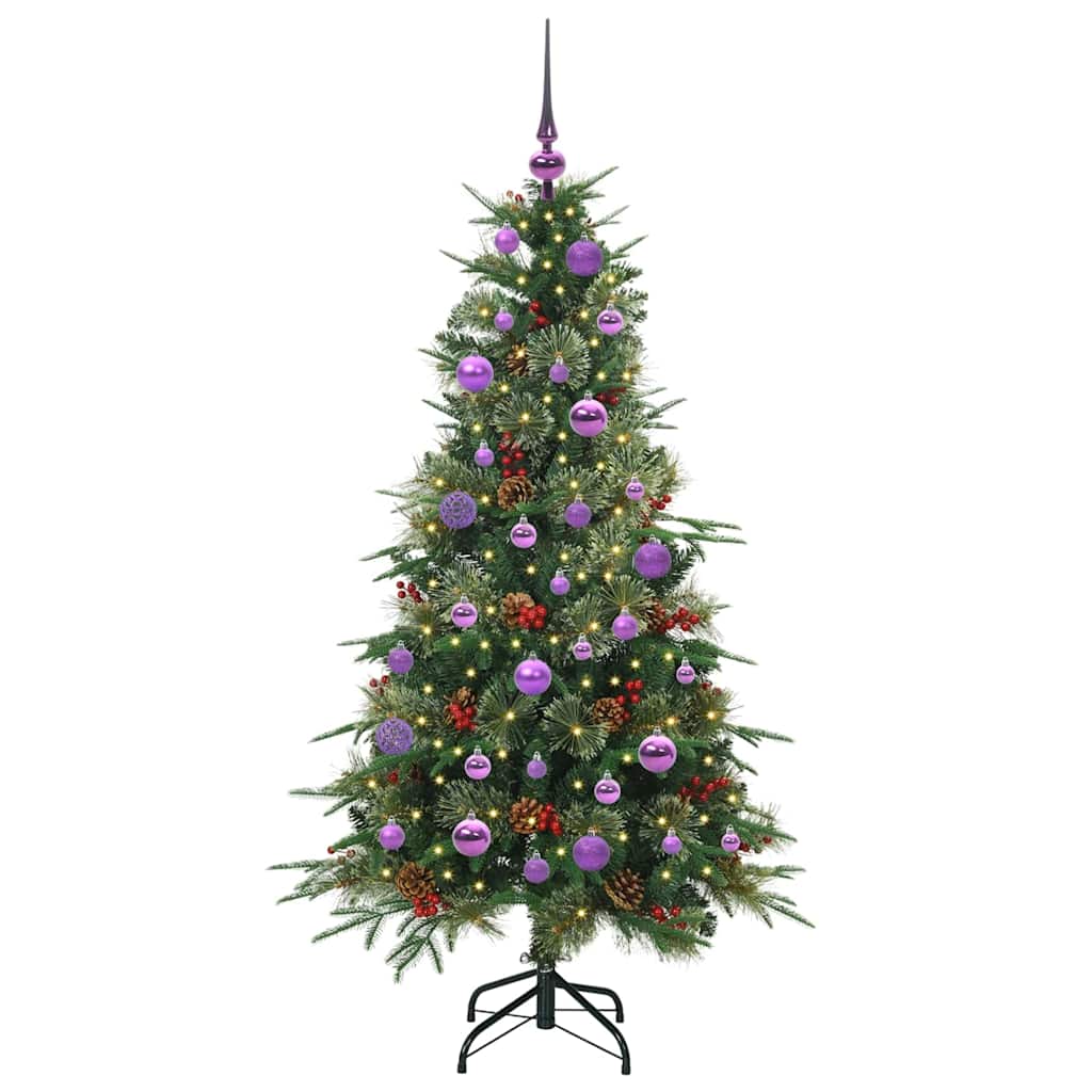 Artificial Hinged Christmas Tree Green 150 cm PE and PVC