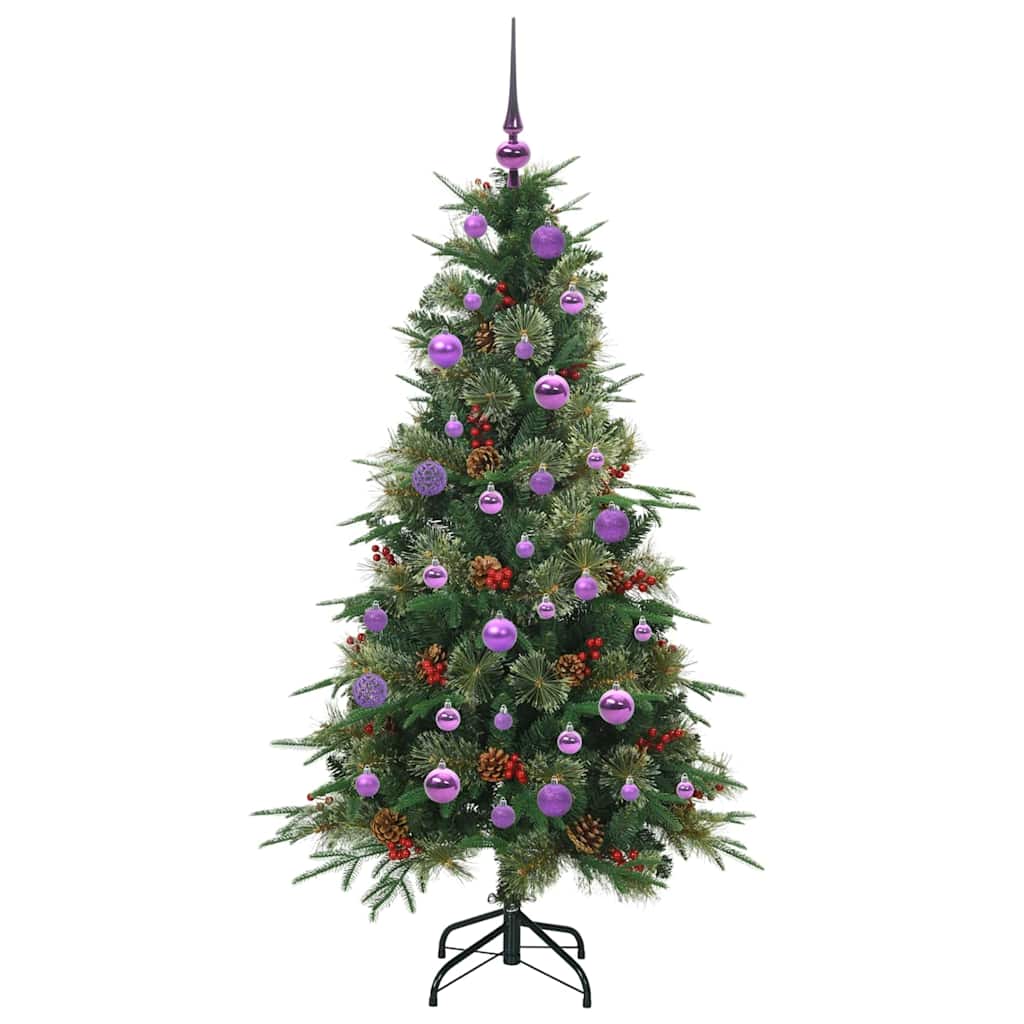 Artificial Hinged Christmas Tree Green 150 cm PE and PVC