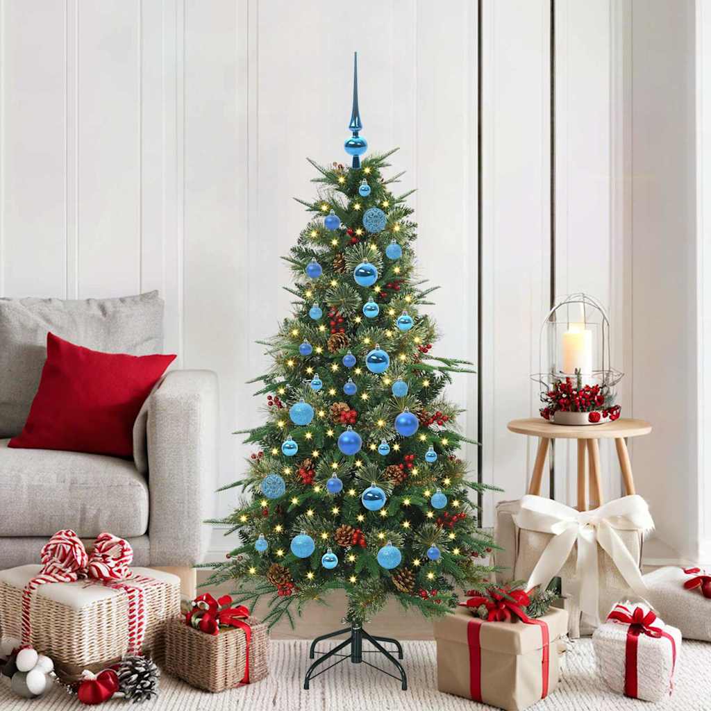 Artificial Hinged Christmas Tree Green 150 cm PE and PVC
