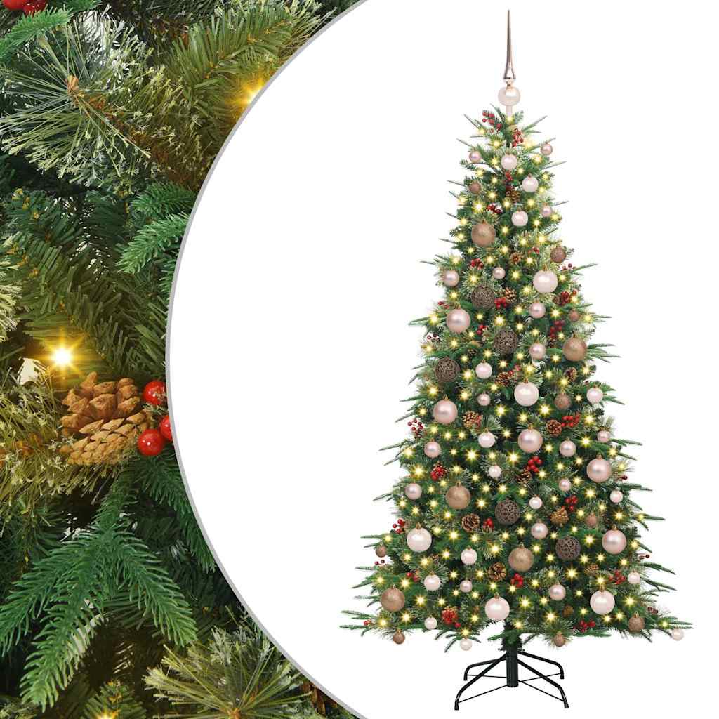 Artificial Hinged Christmas Tree Green 180 cm PE and PVC