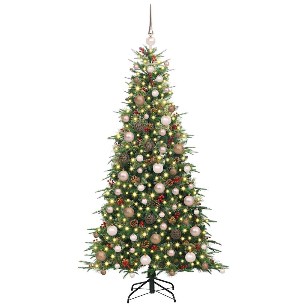 Artificial Hinged Christmas Tree Green 180 cm PE and PVC