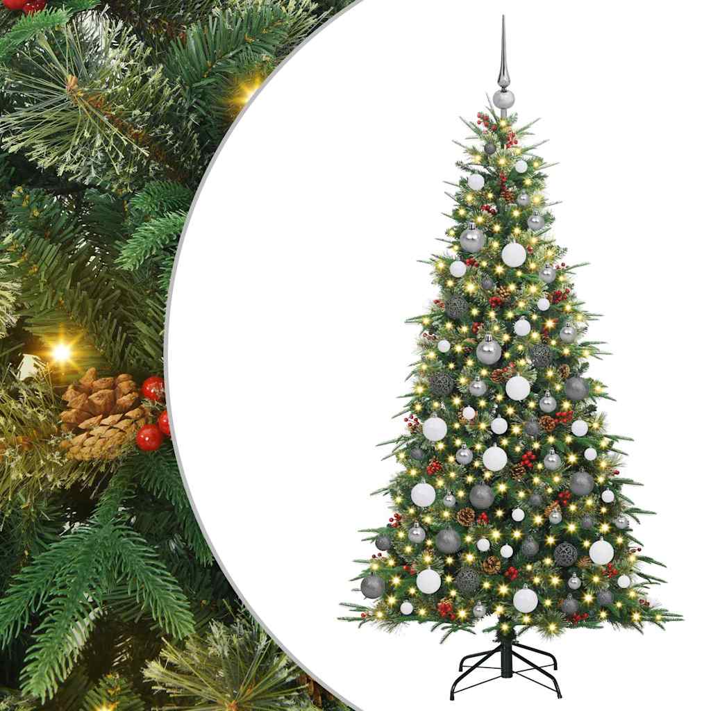 Artificial Hinged Christmas Tree Green 180 cm PE and PVC
