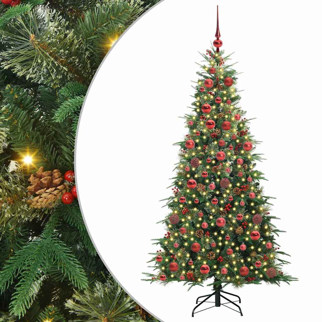 Artificial Hinged Christmas Tree Green 180 cm PE and PVC