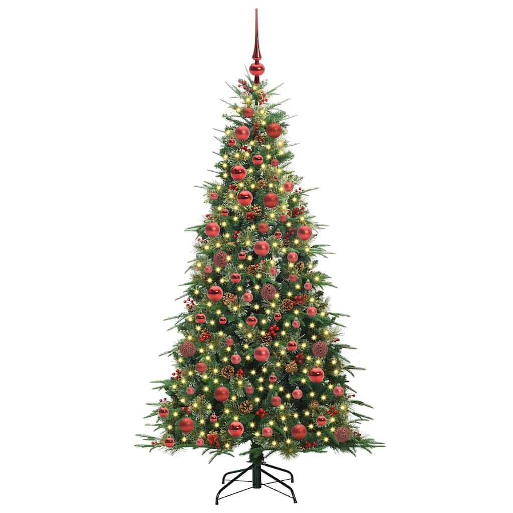 Artificial Hinged Christmas Tree Green 180 cm PE and PVC