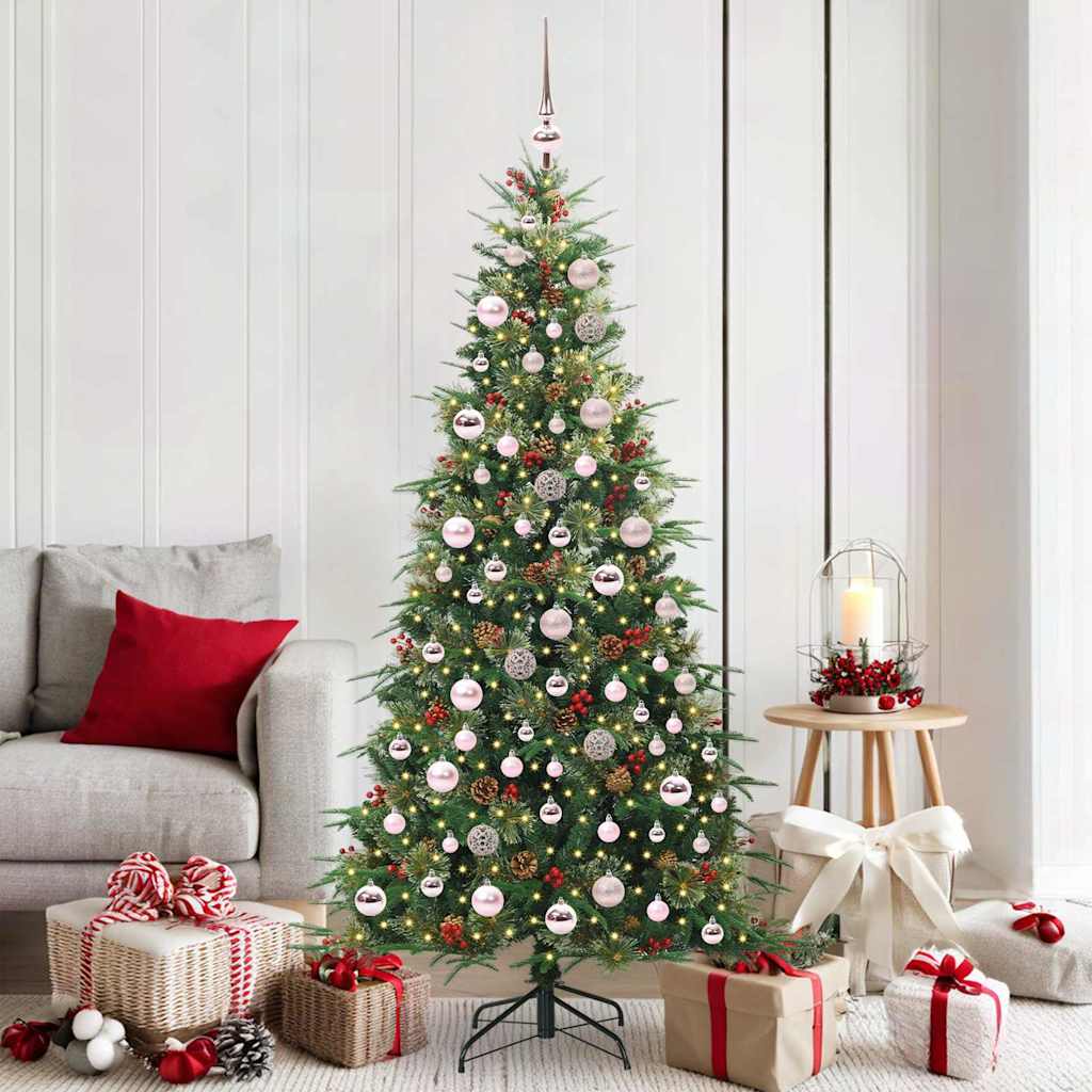 Artificial Hinged Christmas Tree Green 180 cm PE and PVC