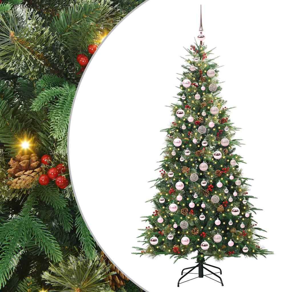 Artificial Hinged Christmas Tree Green 180 cm PE and PVC