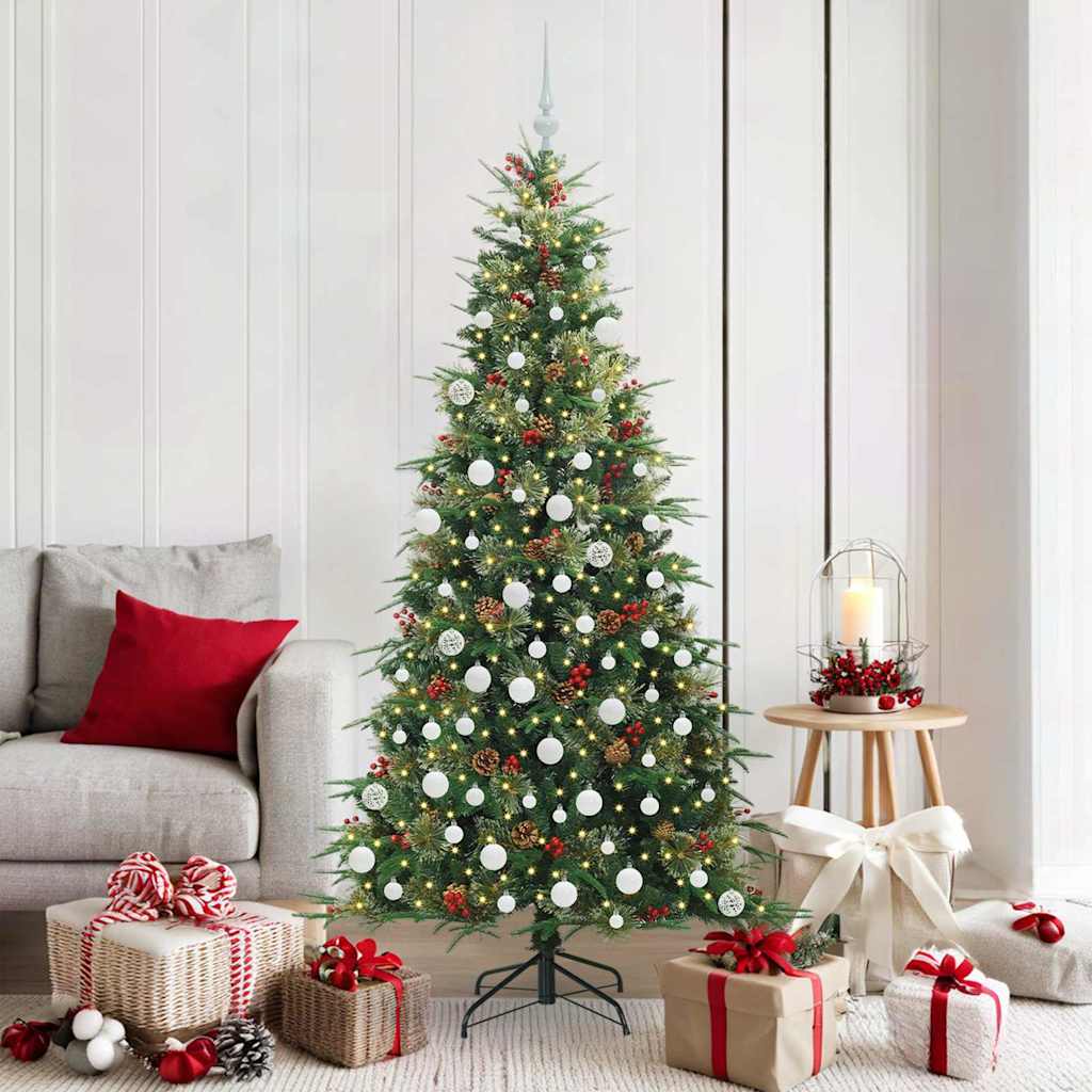 Artificial Hinged Christmas Tree Green 180 cm PE and PVC